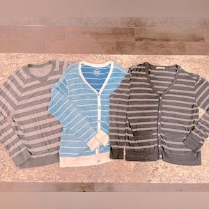Three men’s long sleeve light weight shirts